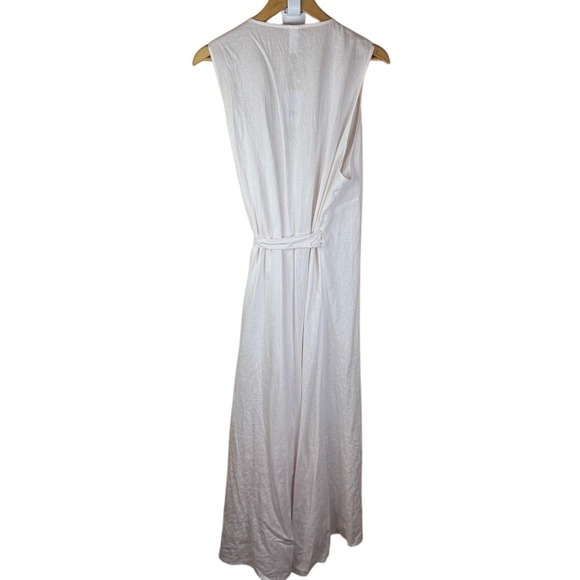 NWT Andie Swim XXL The Maxi Wrap Dress Linen Women's Coconut White Resortwear - Picture 5 of 9